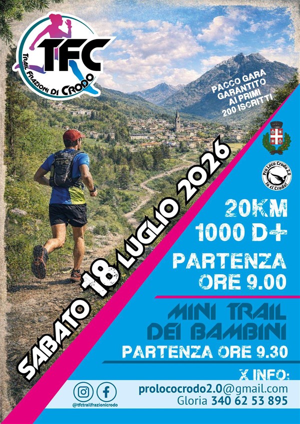 Locandina Trail frazioni di Crodo e Mini Trail dei bambini